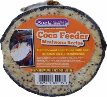 Krmivo pro ptáka Suet To Go Coco Feeder Mealworm Recipe