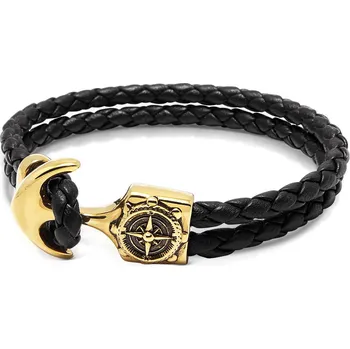 Náramek Kožený náramek Nialaya s kotvou MLTHCO280L