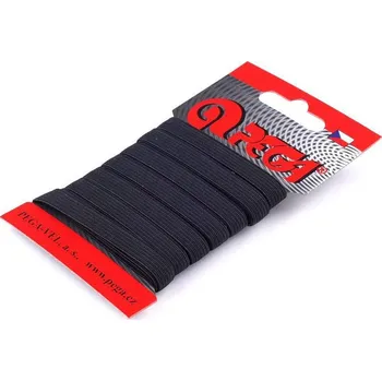 Textilní guma Prádlová pruženka na kartě šíře 8 mm, barva černá