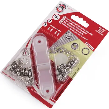 Knoflíky stiskací Roland Baby Ø10 mm na slabé látky, barva 2 nikl
