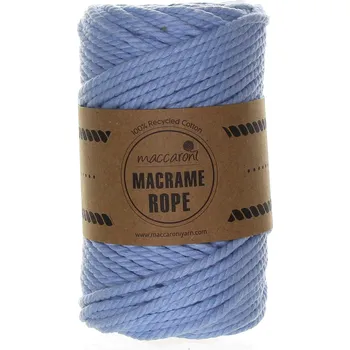 Příze Maccaroni Rope 4 mm světle modrá 201