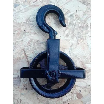 kladka Kladka stavební - hák litinový, na provaz 20 mm, průměr 120mm nosnost 450 kg