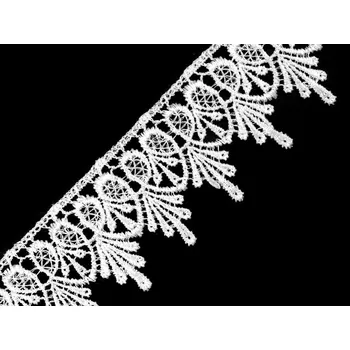 Krajka Vzdušná krajka šíře 55 mm, barva 1 bílá