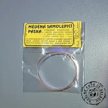 Izolační páska Měděná samolepící páska 19mm (1m)