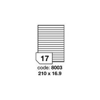 Samolepící etiketa Bílé matné foto etikety 90 g/m2 Rayfilm R0105.8003F, 210x16,9 mm, 1.000 listů A4, 17000 etiket