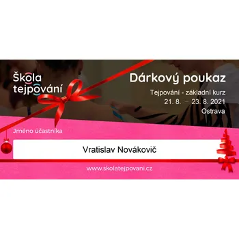 Dárkový potravinový koš Dárkový poukaz na základní kurz tejpování