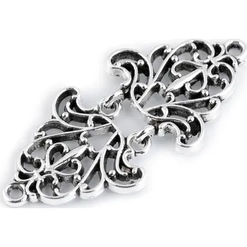 Ozdobné filigránové zapínání, barva nikl