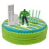 Party dekorace Dekora Figurka na dort Hulk, město a zelené svíčky
