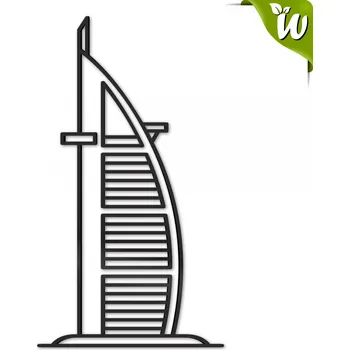 Dřevěná dekorace PLACHETNICE DUBAJE