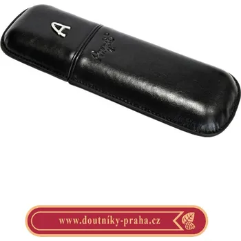 Penál Pouzdro na 2 doutníky Etue Angelo, černé, koženka, 180mm