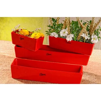 Váza Paramit Vlasta žardinka červená 24 cm