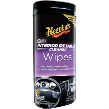 Čistič plastových dílů Meguiars Quik Interior Detailer Wipes ubrousky na čištění interiéru 25 ks