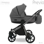 CAMARELO kombinovaný kočárek Previo - 5 - kouřová konstrukce