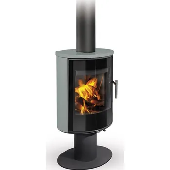 Krbová kamna ROMOTOP LAREDO T 01 keramika silver 54505 - krbová kamna s otočným mechanismem