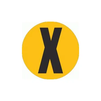 Samolepící etiketa Podlahové písmeno - X podlahové samolepky průměr 200 mm