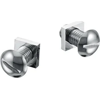 Manžetový knoflíček Manžetové knoflíčky šroub s matkou, šroubovací Stříbrná