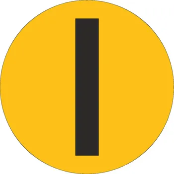 Papír Podlahové písmeno - I podlahové samolepky Průměr 300mm