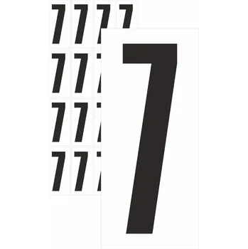 Samolepící etiketa Čísla samolepící 7 černá samolepící vinylová fólie 15 mm písmo - aršík 36 ks