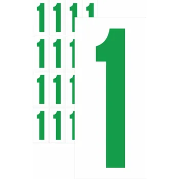 Papír Čísla samolepicí 1 zelená samolepící vinylová fólie velikost znaku 150 mm