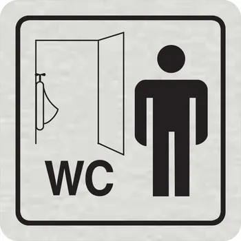 Samolepící etiketa WC muži - pisoár