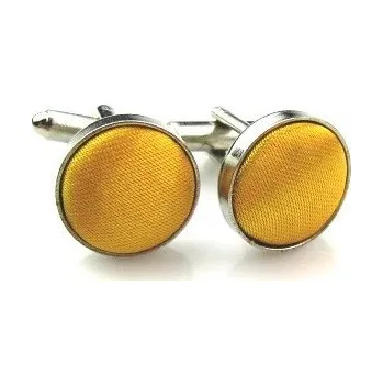 Manžetový knoflíček Manžetové knoflíčky round, barevné, do barvy ke kravatě Zlatá