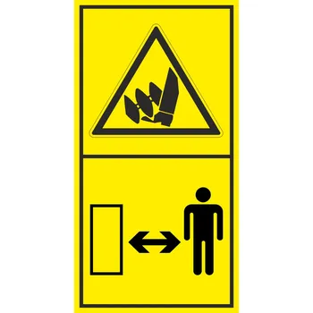 Nezdržujte se v blízkosti vrtáku samolepící vinylová fólie 85 x 45 mm