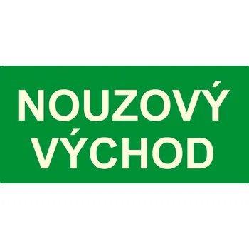 Fl NOUZOVÝ VÝCHOD - text fotoluminscenční samolepka 200 x 100 mm