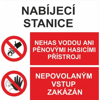 Nabíjecí stanice - Kombinovaná tabulka samolepící vinylová fólie 300 x 300 mm