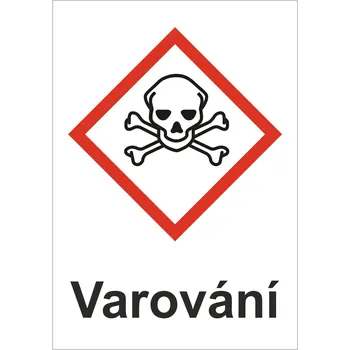 GHS 06 Toxické - Varování samolepící vinylová fólie A7 (105 x 74 mm)