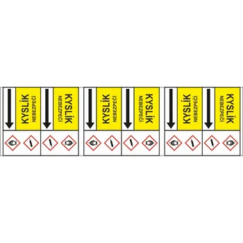 Značení Pás obousměrný - Kyslík samolepící vinylová fólie 900 x 127 mm