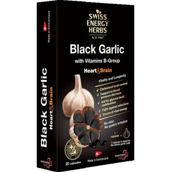 Přírodní produkt Swiss Energy Herbs Černý česnek 20 cps.