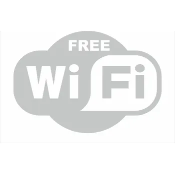 Značení WIFI FREE řezané - mléčné sklo samolepící PVC fólie 150x105 mm