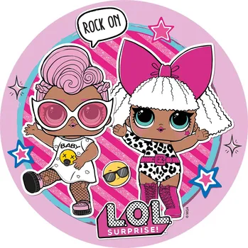 Jedlá dekorace na dort Dekora Jedlý papír Lol Surprise 20 cm