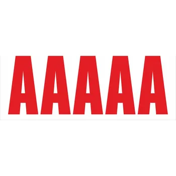 Samolepící etiketa Samolepicí A červená samolepící vinylová fólie velikost znaku 200 mm
