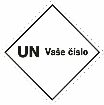 Značení UN číslo - Vaše číslo samolepící vinylová fólie 100 x 100 mm