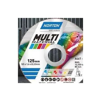 Řezný kotouč NORTON-CLIPPER NORTON MULTI MATERIÁL ++++ řezný na všechny materiály Varianta: 115 1,6x22,23 C 46 T