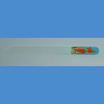 Skleněný pilnik malovaný střední 140/2mm Ryba vzor 2