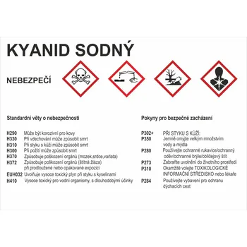 Kyanid Sodný samolepící vinylová fólie A6 (148 x 105 mm)