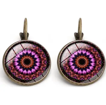 Náušnice Náušnice s francouzské háčky---Sun flowers 2 (bronzová barva)