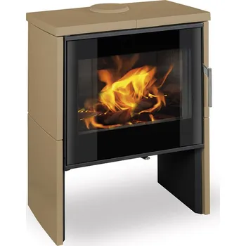 Krbová kamna ROMOTOP RIANO N 02 keramika smetanová s pigmentem 63360 - krbová kamna