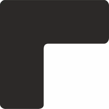 Značení 5S Roh černý podlahové samolepky Roh 125 x 125 mm 2ks