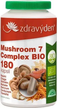 Přírodní produkt Zdravý den Mushroom 7 Complex Bio 180 cps.