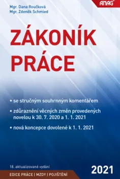 Zákoník práce 2021 - Dana Roučková, Zdeněk Schmied (2021, sešitová)