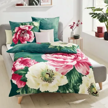 Povlečení Kaeppel | Povlečení Juliette smaragd, 140x200, 70x90 - makosatén