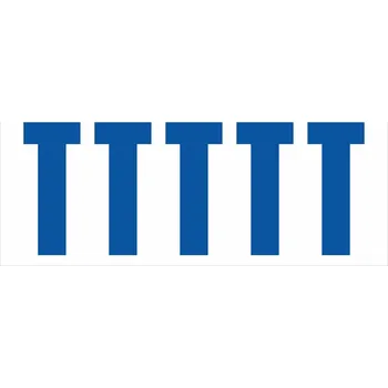 Samolepící etiketa Samolepicí T modrá samolepící vinylová fólie arch 5 ks - písmena 50 mm