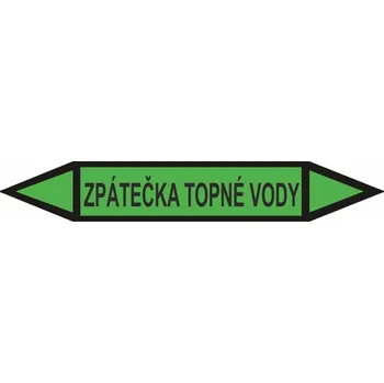 Oboustranná šipka - Zpátečka topné vody samolepící vinylová fólie 3: 672 x 105 mm