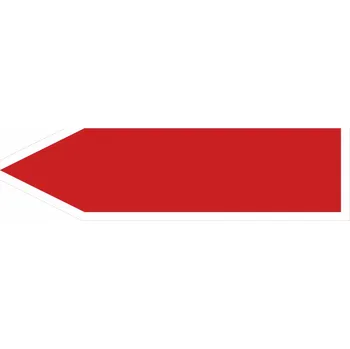 Značení Jednosměrná šipka - Požární bez textu vel.3 Samolepka PVC potrubí 3 - 380x105 mm