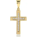 Lillian Vassago Zlatý přívěsek se zirkony křížek LLV11-GP090Y