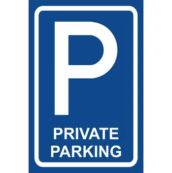 Parkoviště - PRIVATE PARKING UV tisk plast 5mm 500 x 300 mm