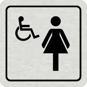 Samolepící etiketa Piktogram - WC ženy, invalidé